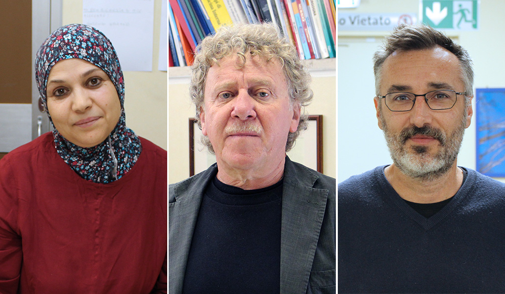 Ahlem Ammar, Giancarlo Santone y Martino Volpatti