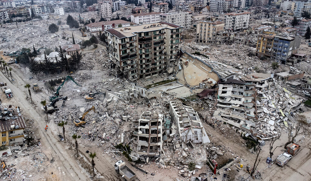 Edificio caído en Hatay (Turquía)