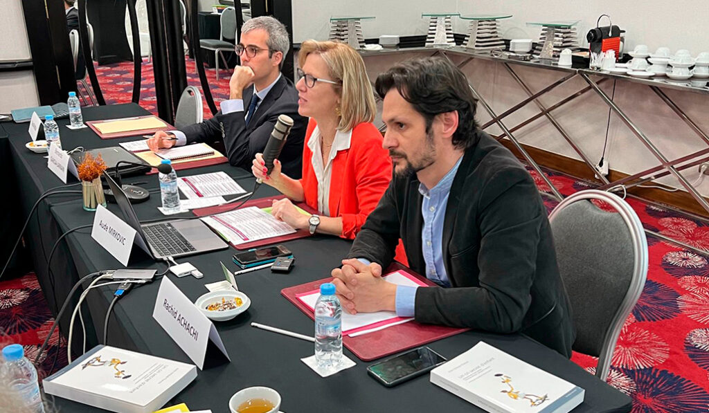 Bernard García Larraín (izquierda) en la presentación de la Declaración de Casablanca el 3 de marzo de 2023 en Marruecos