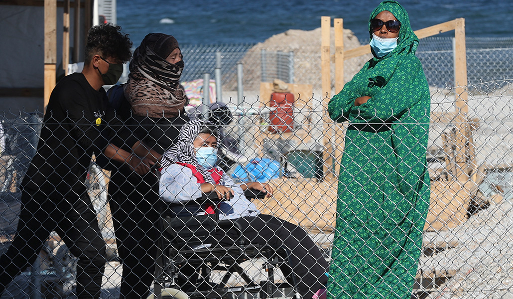 Campamento de Kara Tepe en la isla griega de Lesbos, que sustituyó al de Moria tras sufrir este un incendio