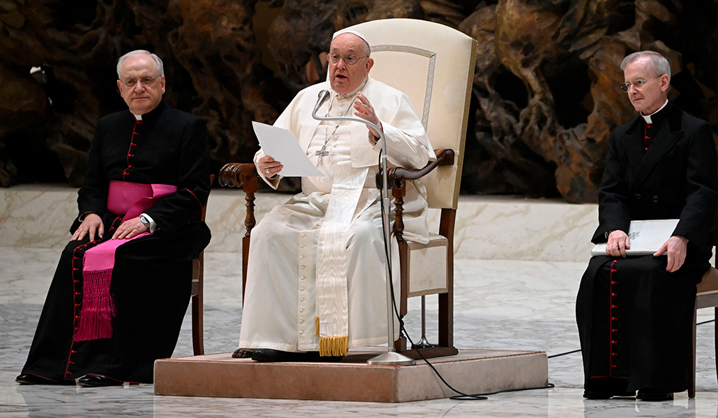 El Papa durante la audiencia general