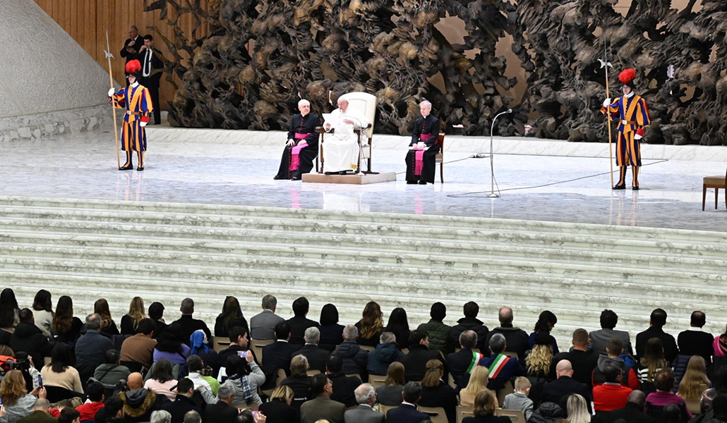 El Papa Francisco durante la audiencia general