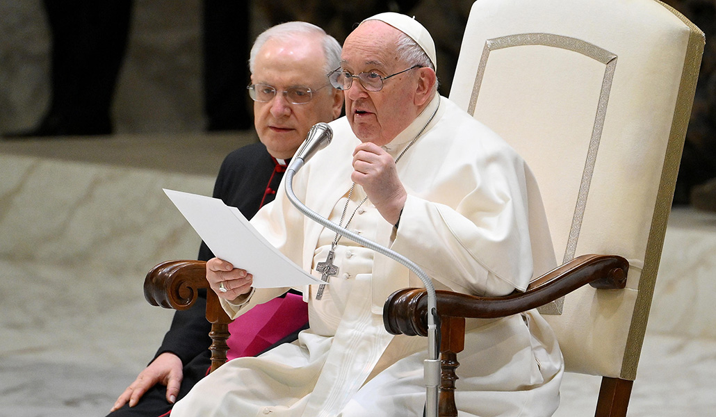 El Papa Francisco durante la audiencia general