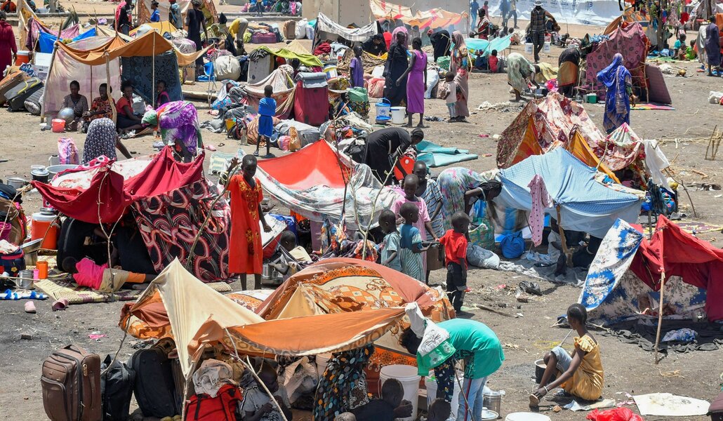 Campo de desplazados sudaneses en Sudán del Sur