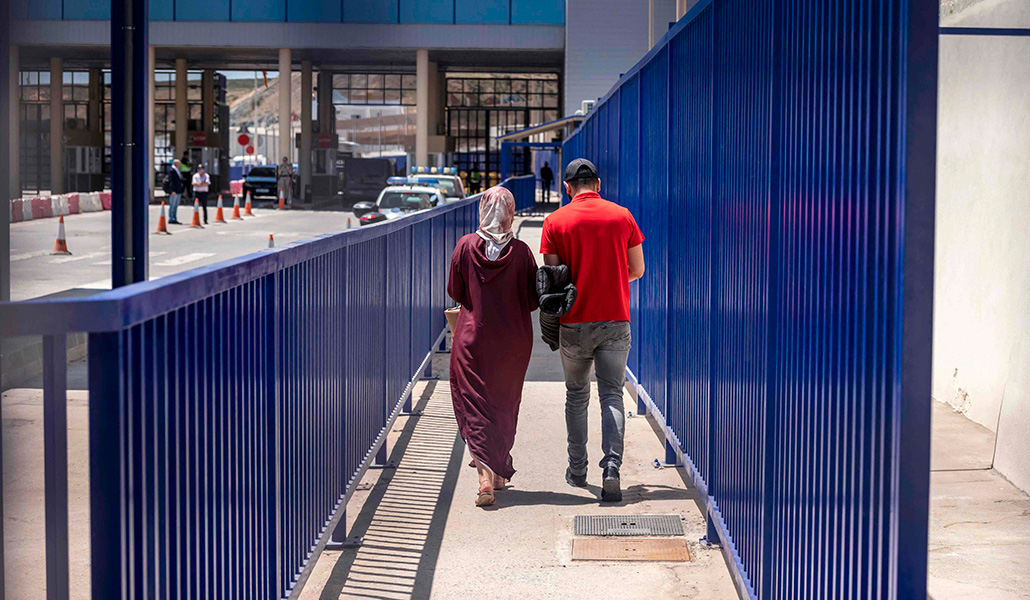 La frontera de Ceuta el 17 de mayo de 2022