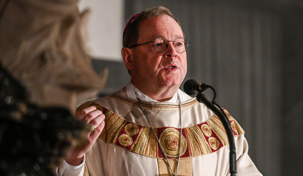 Georg Bätzing durante la Misa de apertura de la Asamblea General de la DBK, el 19 de febrero de 2024