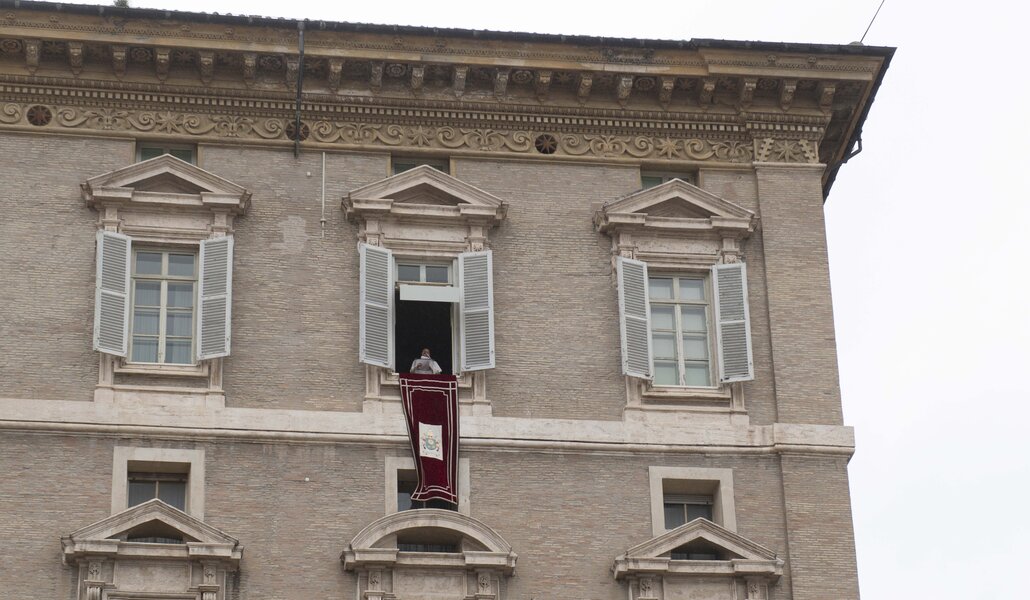 El Papa durante el ángelus del 10 de marzo de 2024