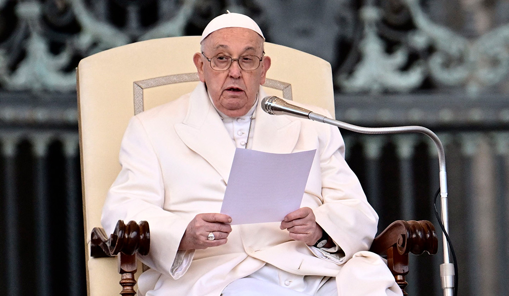 El Papa Francisco durante la audiencia