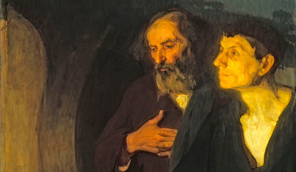 'Los dos discípulos en la tumba' de Henry Ossaqa Tanner. Art Intitute of Chicago