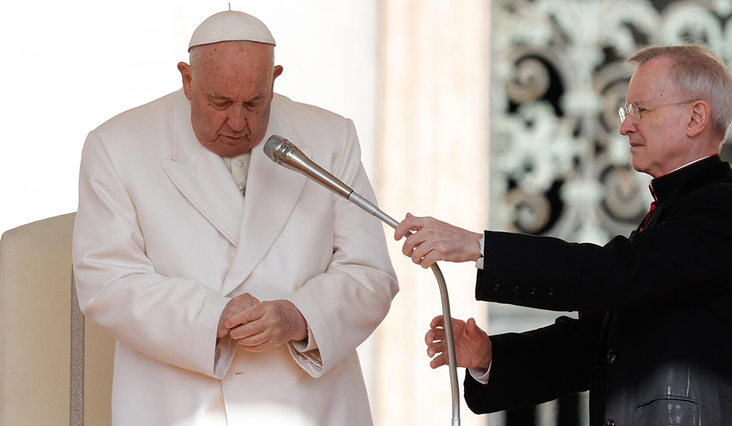 Un momento de la audiencia del Papa Francisco