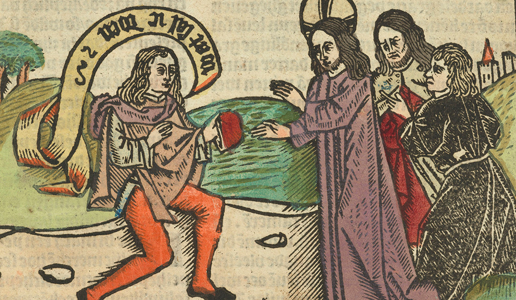 'Cristo y el joven rico'. Atribuido a Meester van Antwerpen. Rijksmuseum, Amsterdam