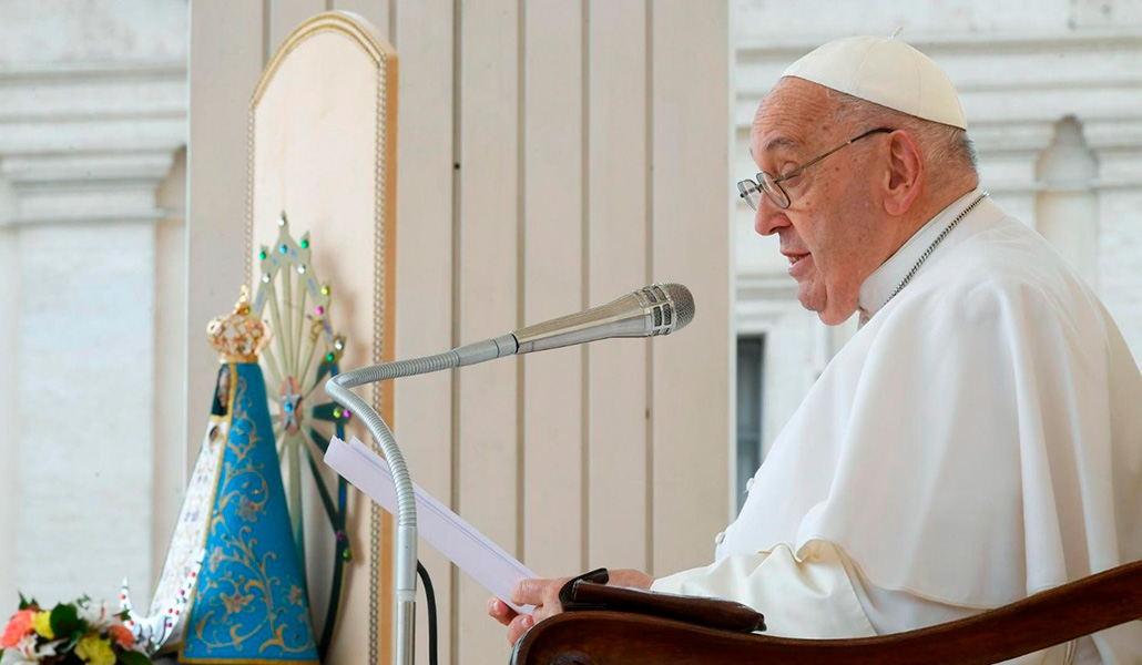 Un momento de la audiencia en el día de Nuestra Señora de Luján