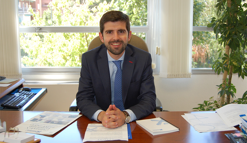 Albalad en su despacho en la sede de la Conferencia Episcopal Española