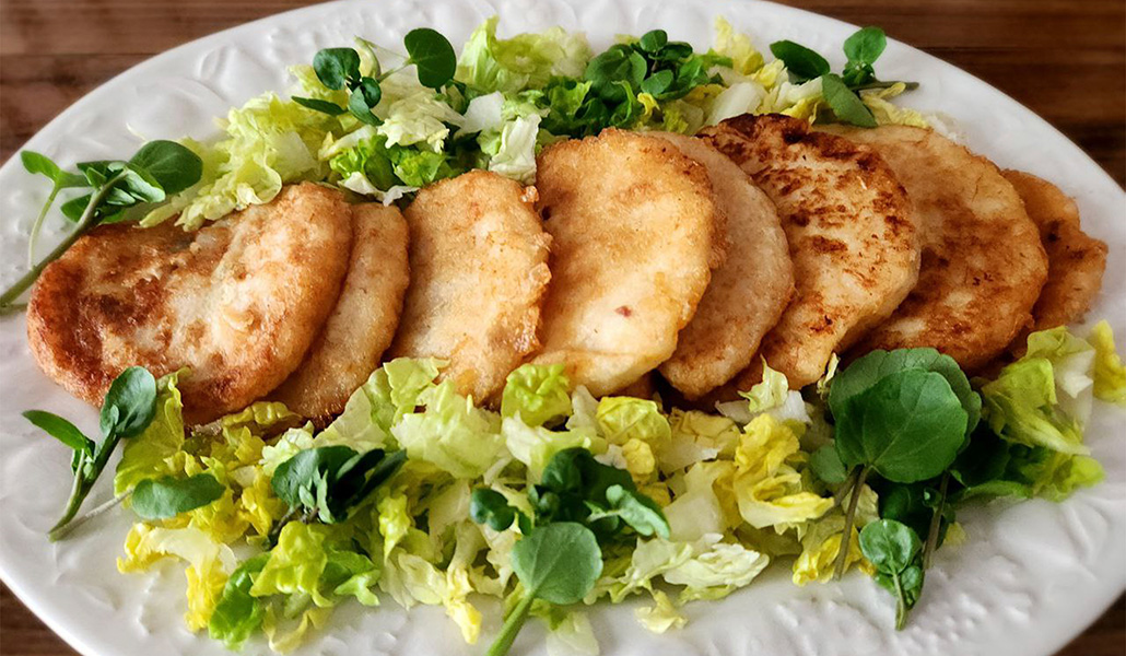 Las rodajas parecen porciones hechas solo con pescado