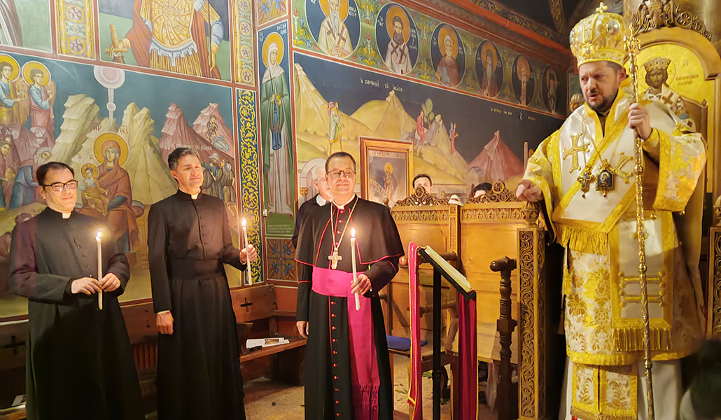 Aitor de la Morena, Juan Francisco Macías, Jesús Vidal y el arzobispo Bessarion