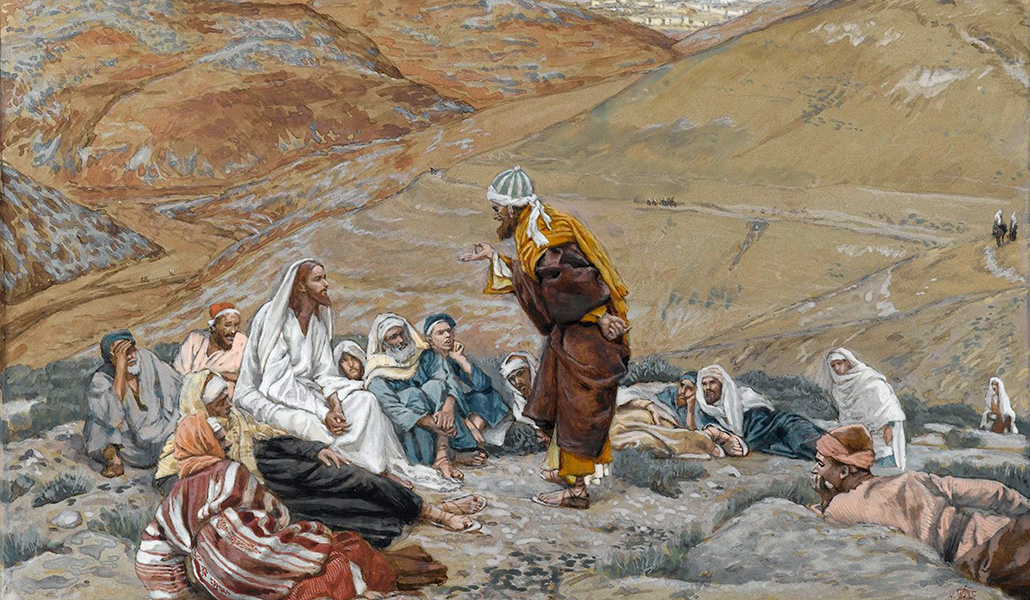 'El escriba trata de tentar a Jesús'. James Tissot. Museo de Brooklyn, Nueva York