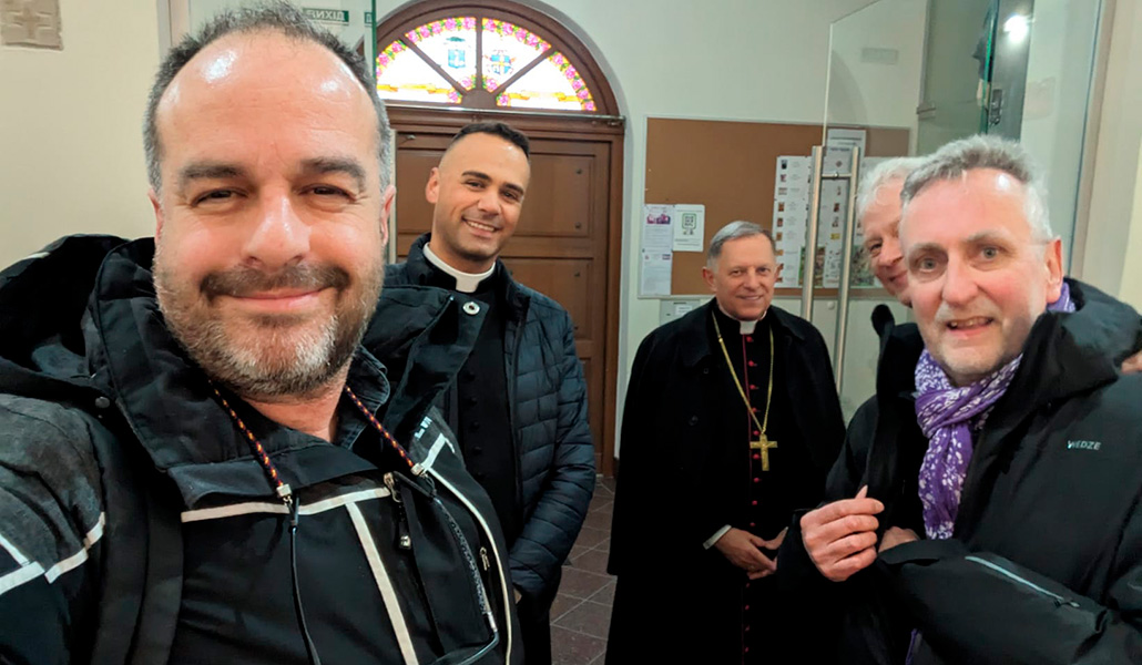 El director de ACN España durante su visita a Leópolis (Ucrania)en marzo