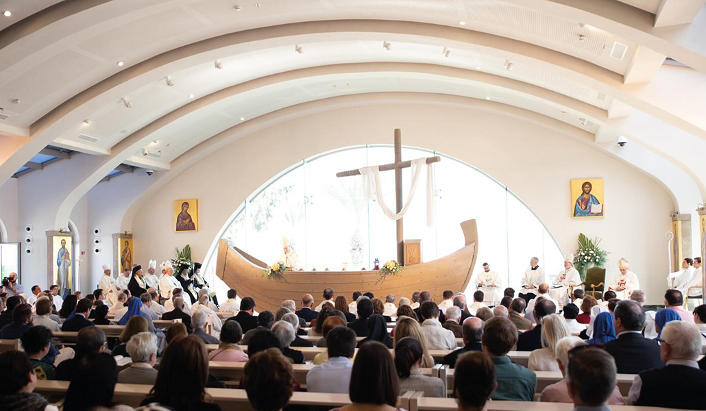 Celebración de una Eucaristía en Magdala