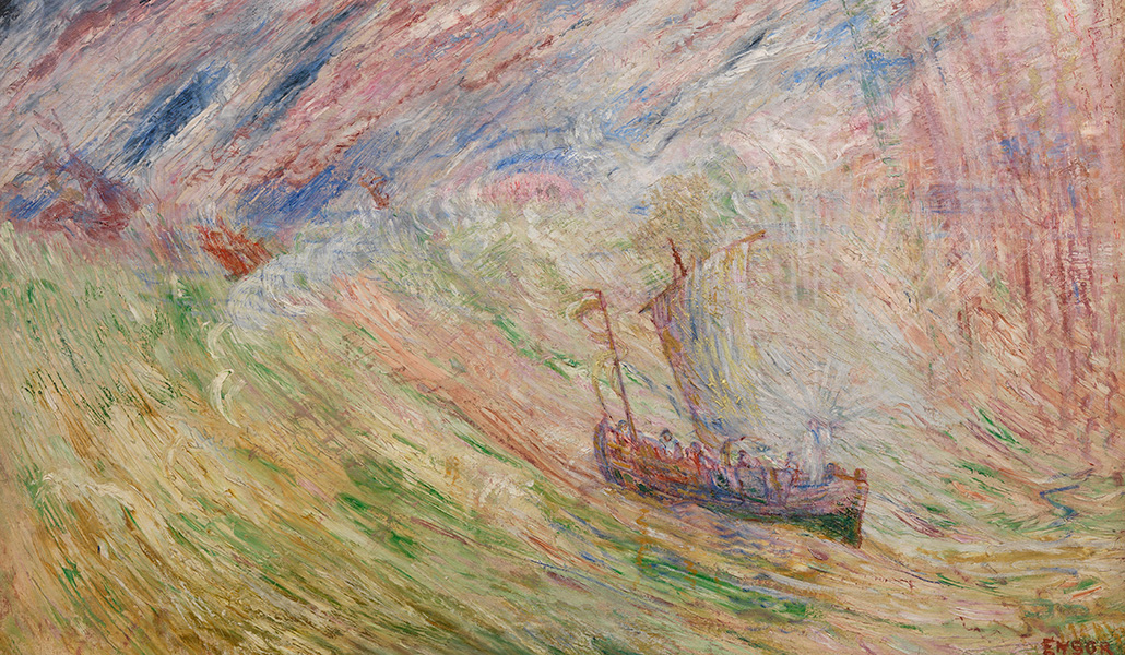 0 Cristo calmando la tormenta de James Ensor. Mu.ZEE, Ostende, (Bélgica)