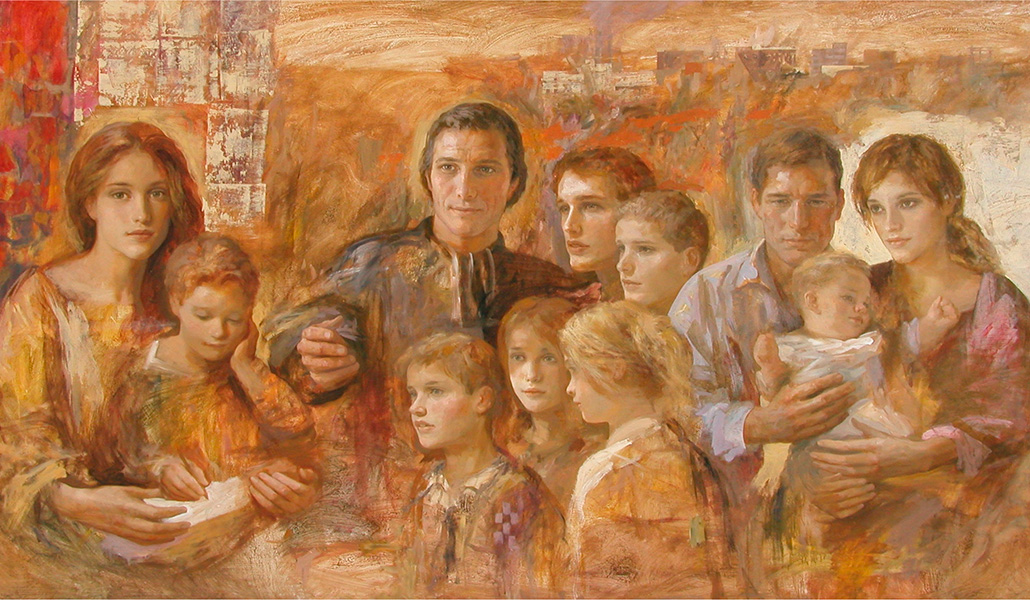 'San Marcelino Champagnat', de Goyo Domínguez. Mural realizado para el centenario del Colegio Chamberí Maristas (Madrid).