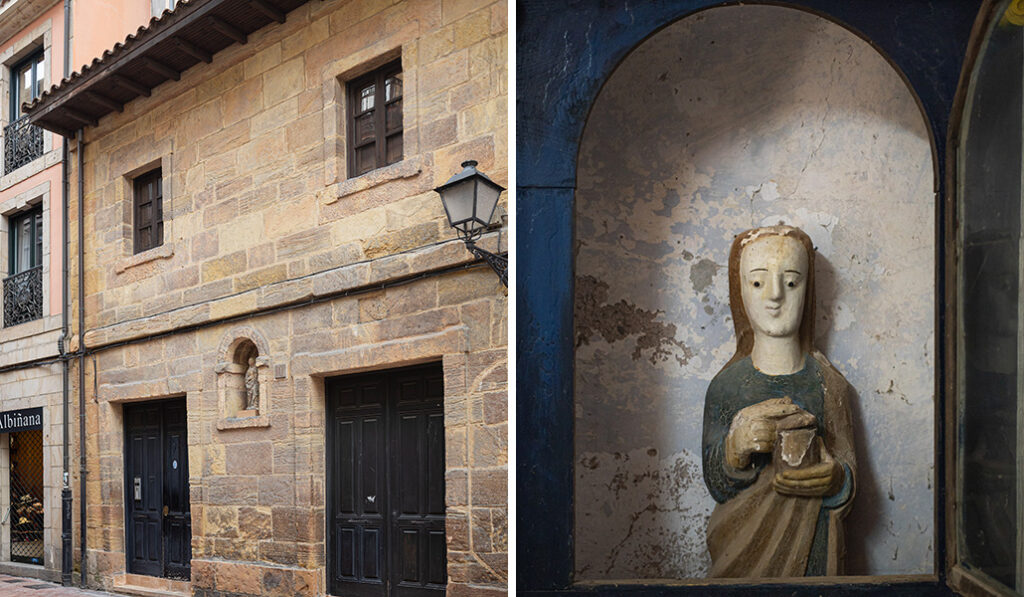 Hospital de peregrinos. Oviedo. A la derecha: María Magdalena. Valserondo