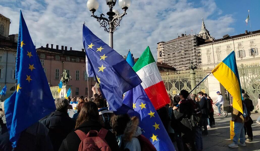 Concentración proeuropea en Turín
