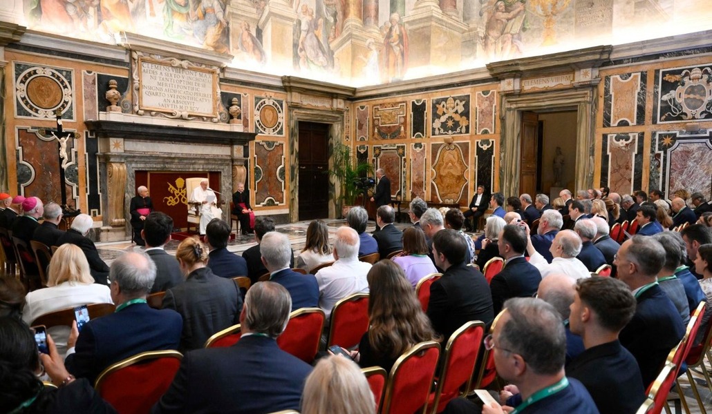 Francisco durante su audiencia con la Fundación Centesimus Annus Pro Pontifice