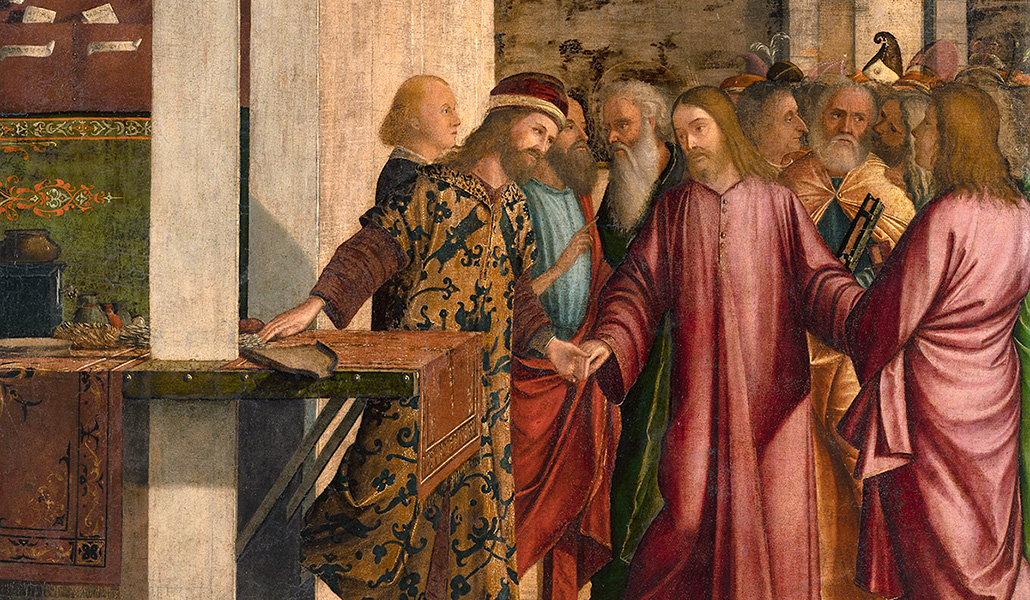 'La llamada de Mateo'. Vittore Carpaccio. Scuola di San Giorgio degli Schiavoni, en Venecia (Italia)