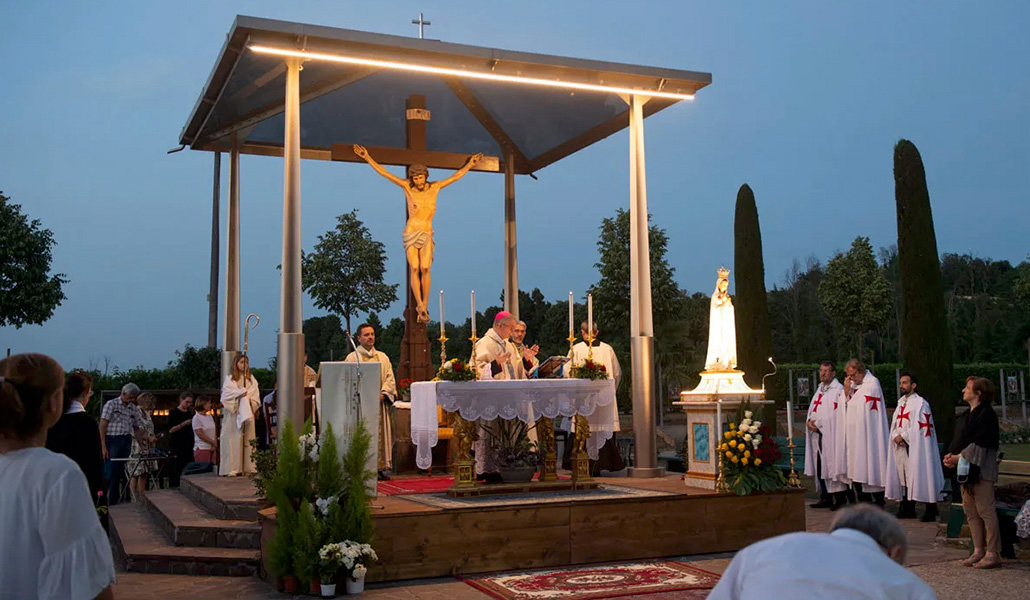 Celebración en el Santuario Diocesano Rosa Mística de la diócesis de Brescia