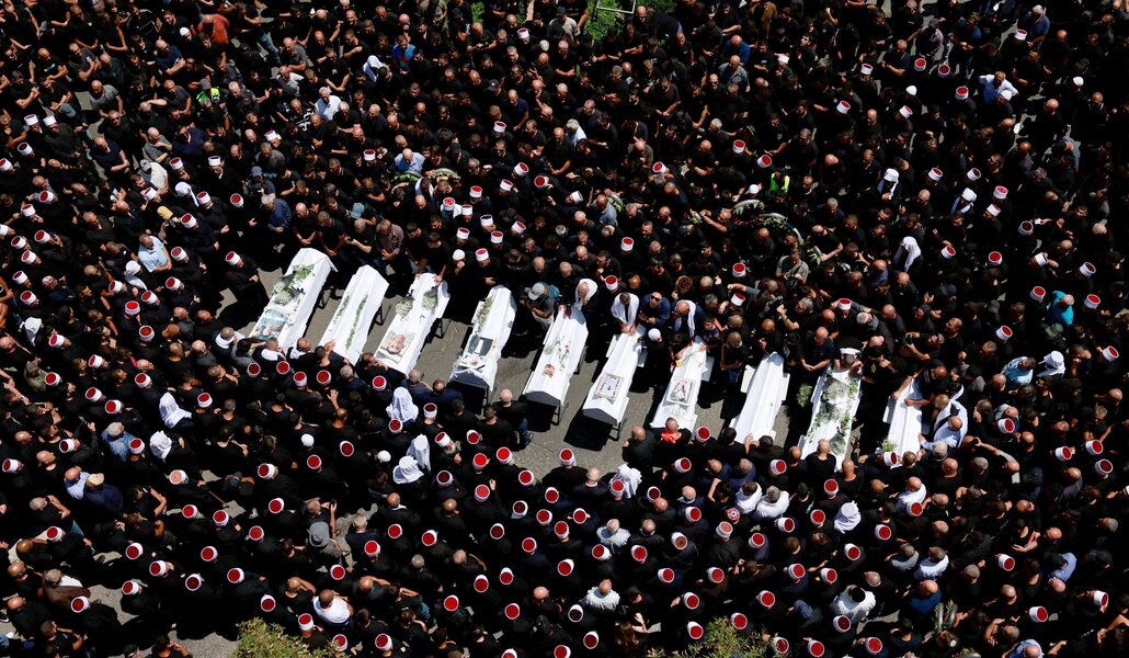 Funeral por las doce víctimas en los Altos del Golán