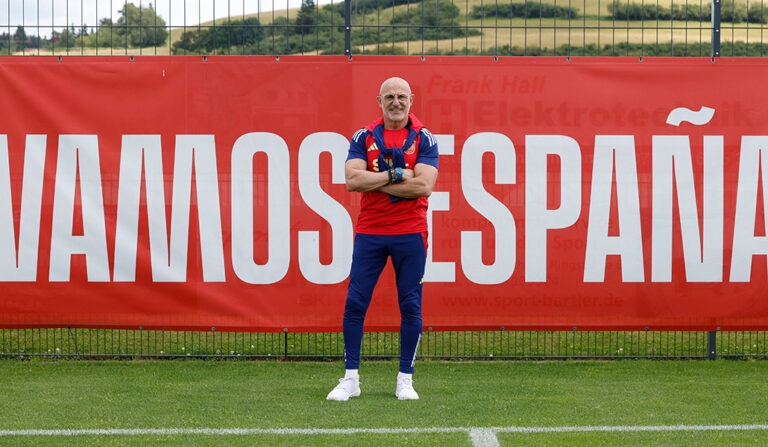 El seleccionador español este viernes, antes de la final de la Eurocopa