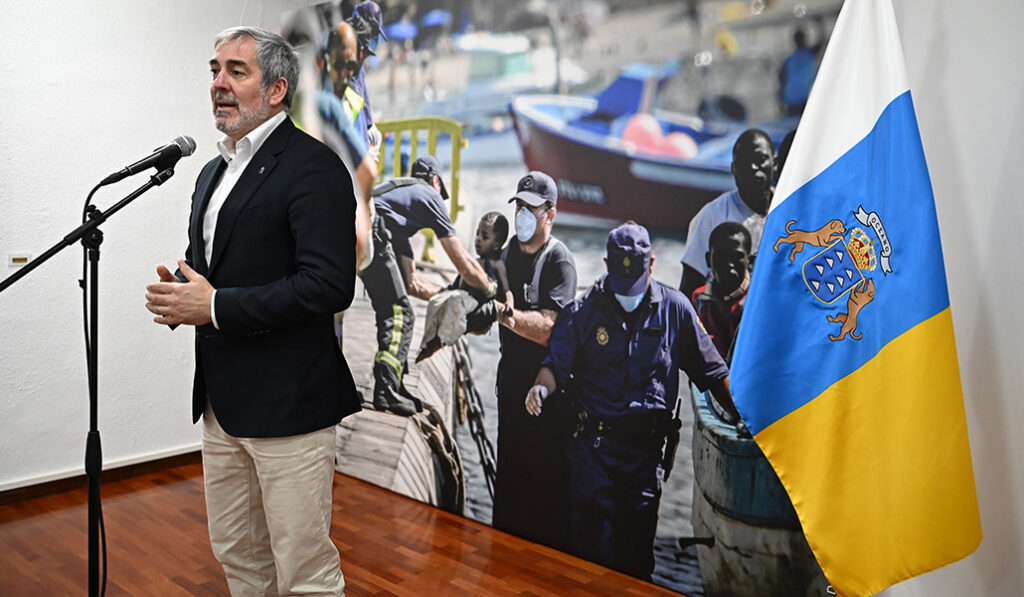 Fernando Clavijo, el presidente de Canarias, en rueda de prensa el pasado viernes