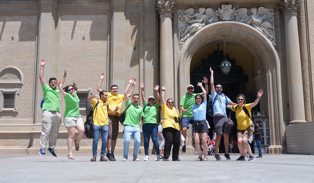 Una de las paradas fue Zaragoza, en la basílica del Pilar
