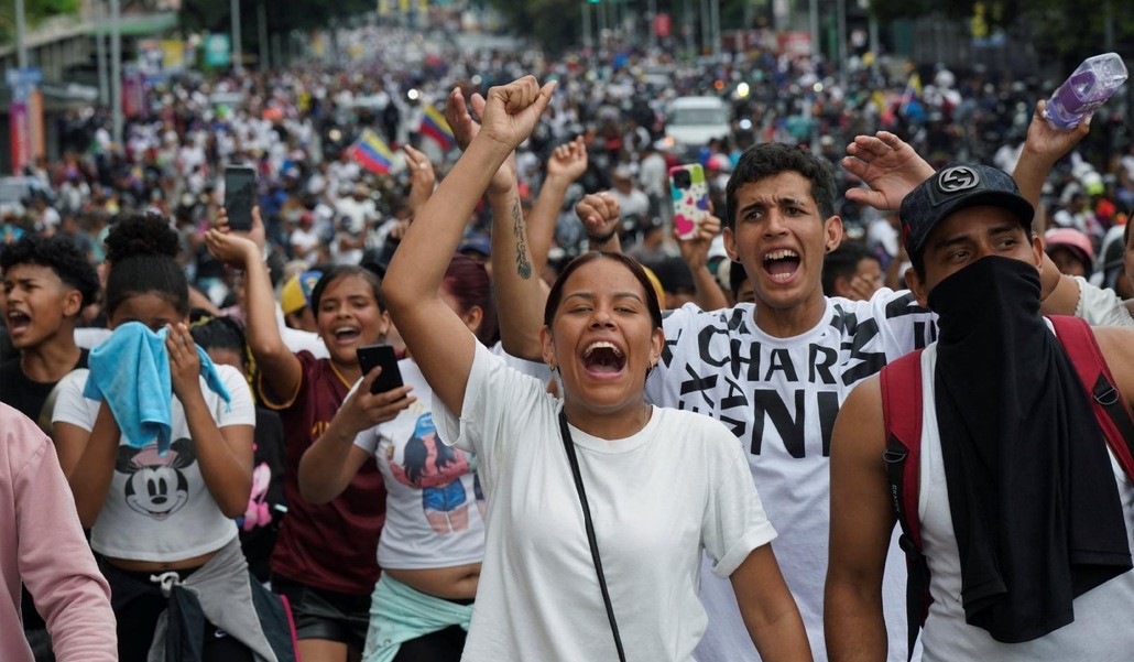 Imagen de las protestas en Caracas