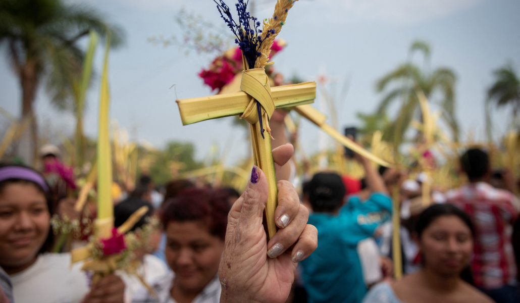 Procesión del Domingo de Ramos este 2024 en Managua