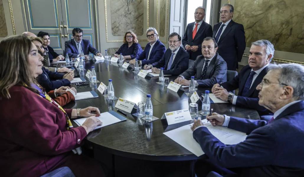 El expresidente del Gobierno, Mariano Rajoy, durante la Reunión del Jurado del XXXIII Premio de Convivencia