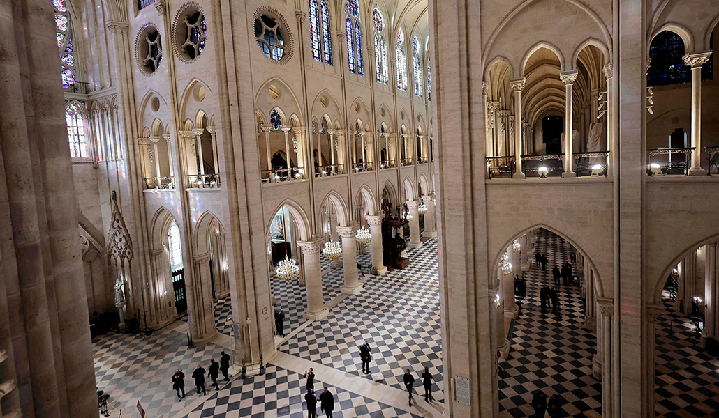 Vista general del templo desde una de las galerías