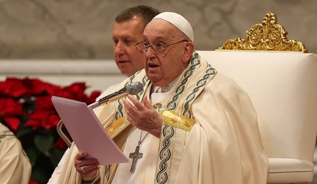 El Papa Francisco durante su homilía en la misa este 1 de enero de 2025