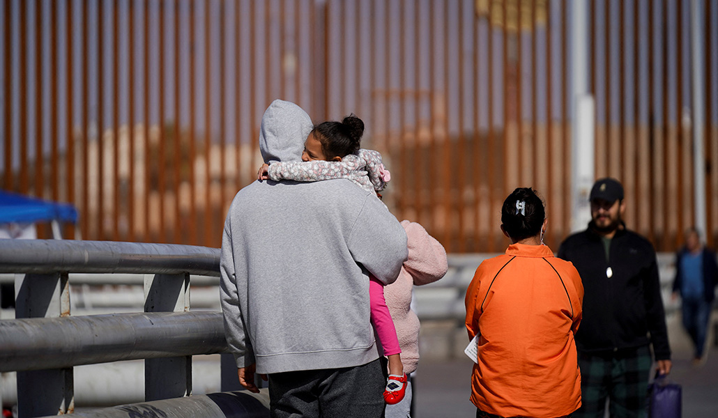 Migrantes cubanos cerca de la frontera de México con Estados Unidos el 20 de enero