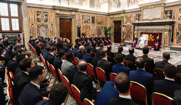 Los seminaristas con el Papa