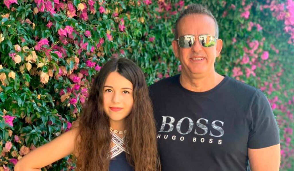 José Manuel López y su hija Kira en una de sus últimas fotos juntos