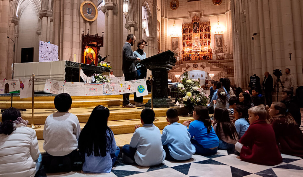 Un momento de la vigilia de oración