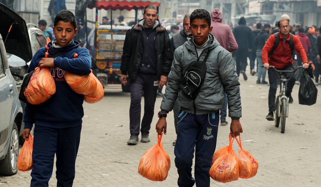 Civiles palestinos en la franja de Gaza