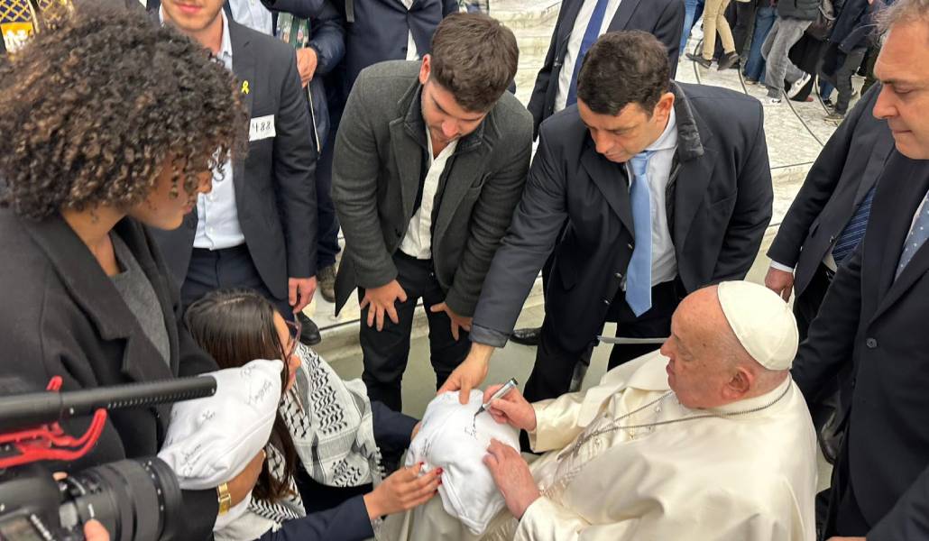 Israelíes y palestinos en la audiencia general de este miércoles con el Papa