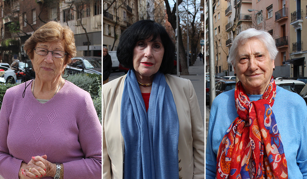 Lola Vargas. En el centro: Ascensión Berrío. A la derecha: Marisol Tormo