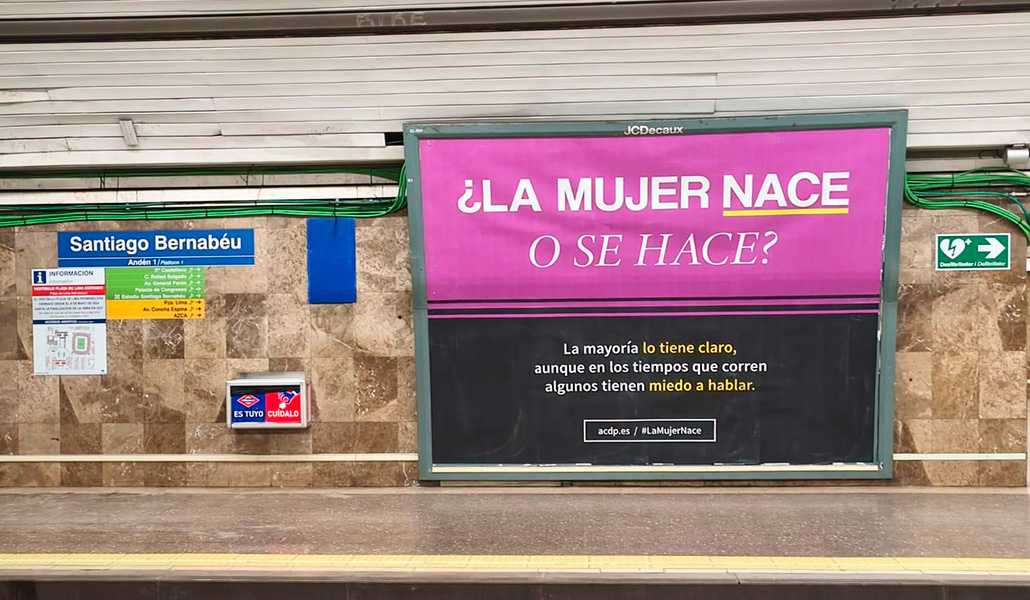 Uno de los carteles colocados en Madrid con motivo de esta campaña