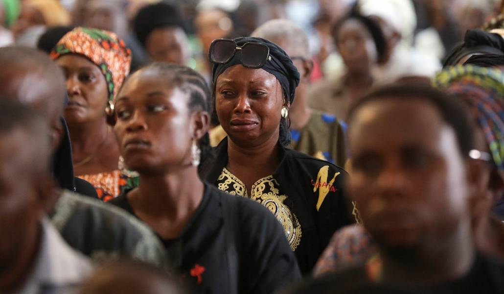 Funeral por las víctimas de un atentado en Owo.