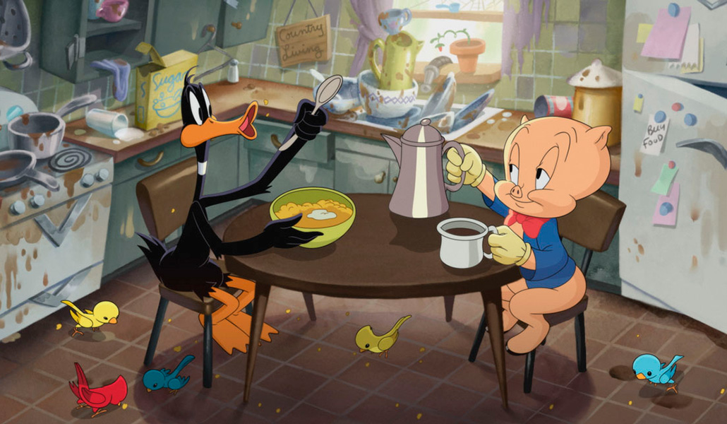 Porky y Lucas, convertidos en hermanos adoptivos en la cinta de Looney Tunes.