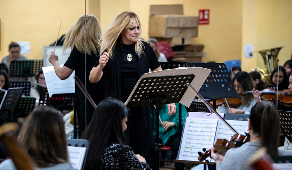 Pilar Jurado durante los ensayos