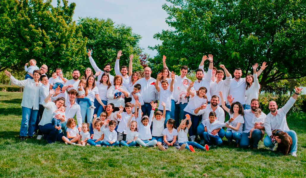 Paloma Carmona González con toda la familia
